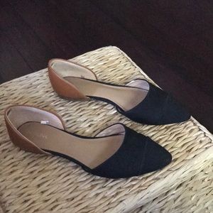 Target’s Merona brand D’Orsay tan and black flats
